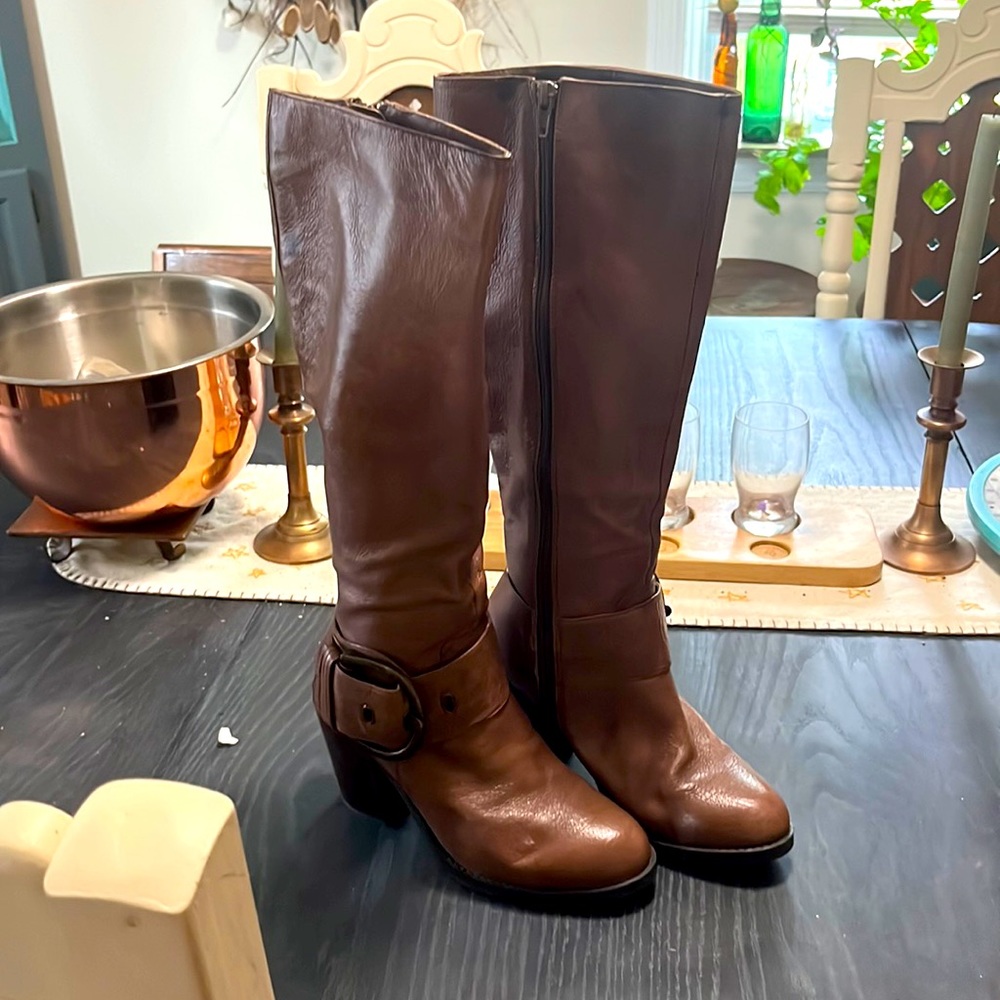 Steve Madden Ransie Brown Leather Boots
